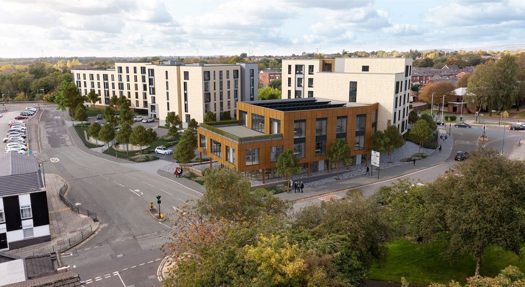 Architectural rendering of the Green Street development in Radcliffe